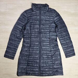 Patagonia Fiona Parka Navy Blue Puffer Coat Long Jacket Quilted Women Medium